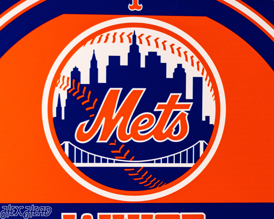 New York Mets Personalized Monogram Metal Art