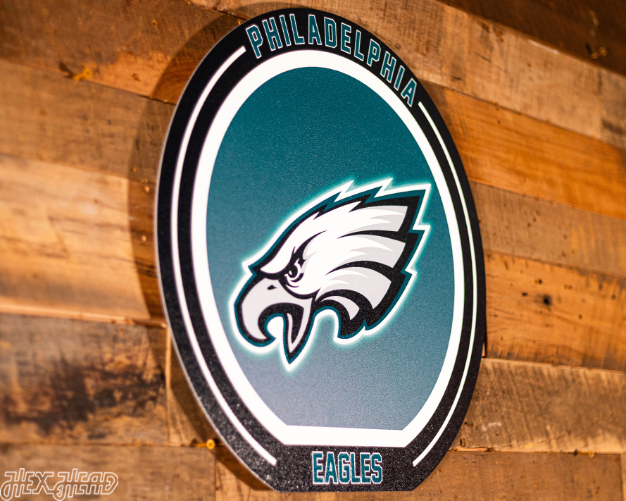 VARSITY Collection- SINGLE Layer Philadelphia Eagles Metal Wall Art