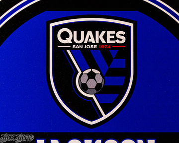 San Jose Earthquakes Personalized Monogram Metal Art
