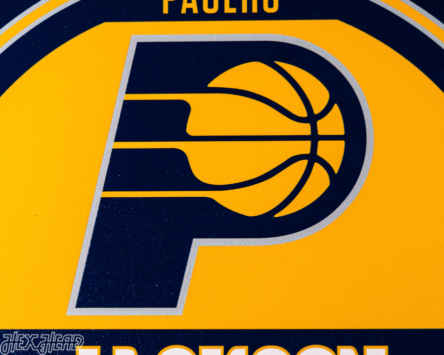 Indiana Pacers Personalized Monogram Metal Art