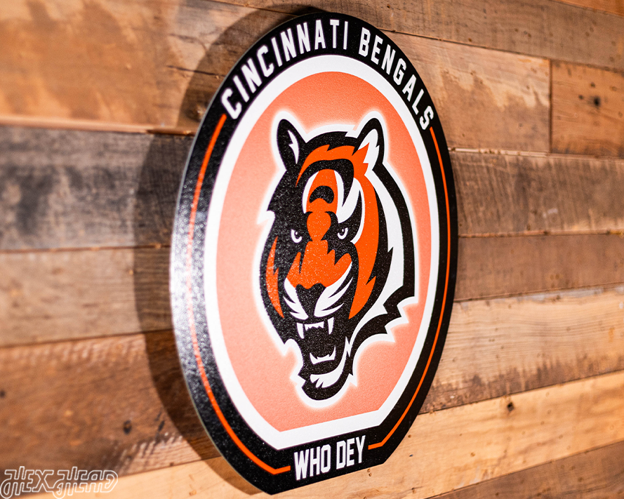 VARSITY Collection- SINGLE Layer Cincinnati Bengals Metal Wall Art