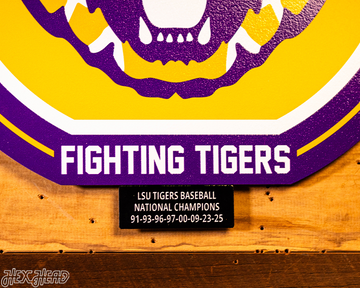 LSU Tigers 8 Time National Champions Tag