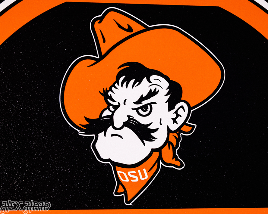 Oklahoma State Cowboys Personalized Monogram Metal Art