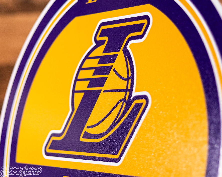 Los Angeles Lakers Personalized Monogram Metal Art