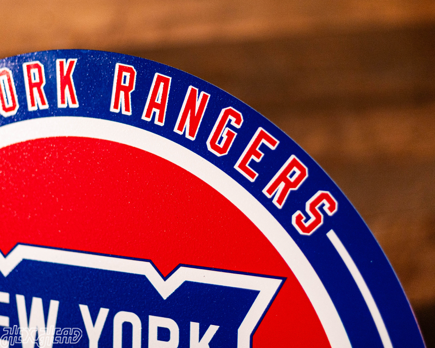 VARSITY Collection- SINGLE Layer New York Rangers Metal Wall Art