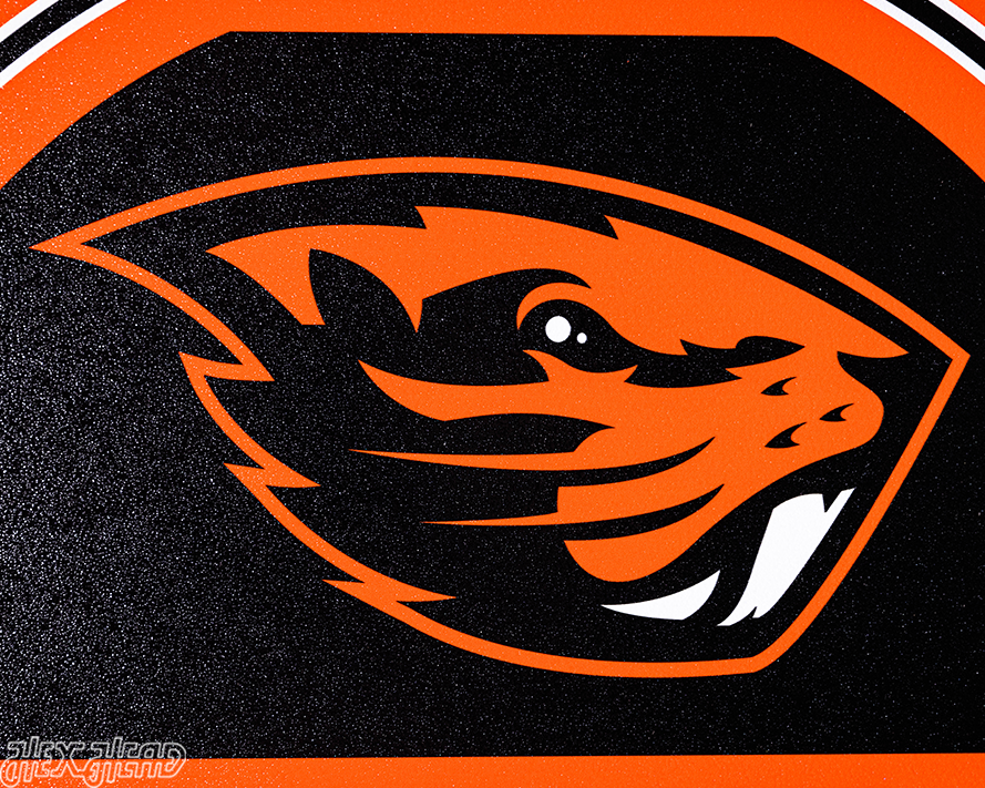 Oregon State Beavers Personalized Monogram Metal Art