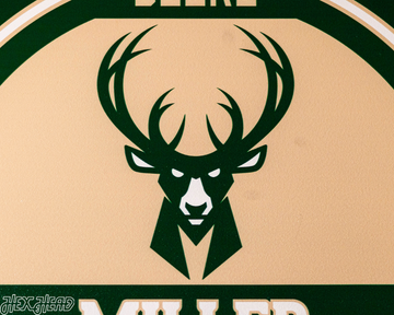 Milwaukee Bucks Personalized Monogram Metal Art