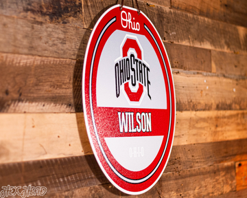Ohio State Buckeyes Personalized Monogram Metal Art