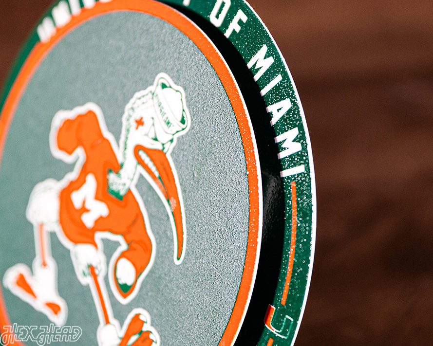 Miami Hurricanes "Double Play" On the Shelf or on the Wall Art