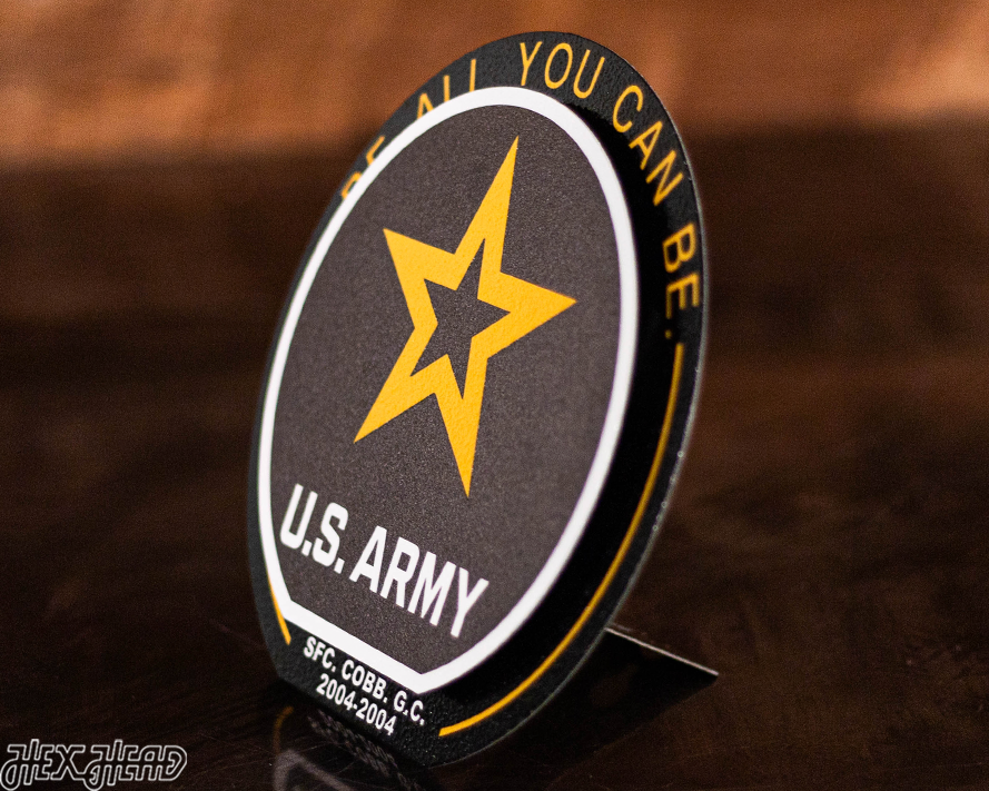 United States Army "Double Play" On the Shelf or on the Wall Art