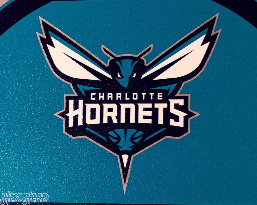 Charlotte Hornets Personalized Monogram Metal Art