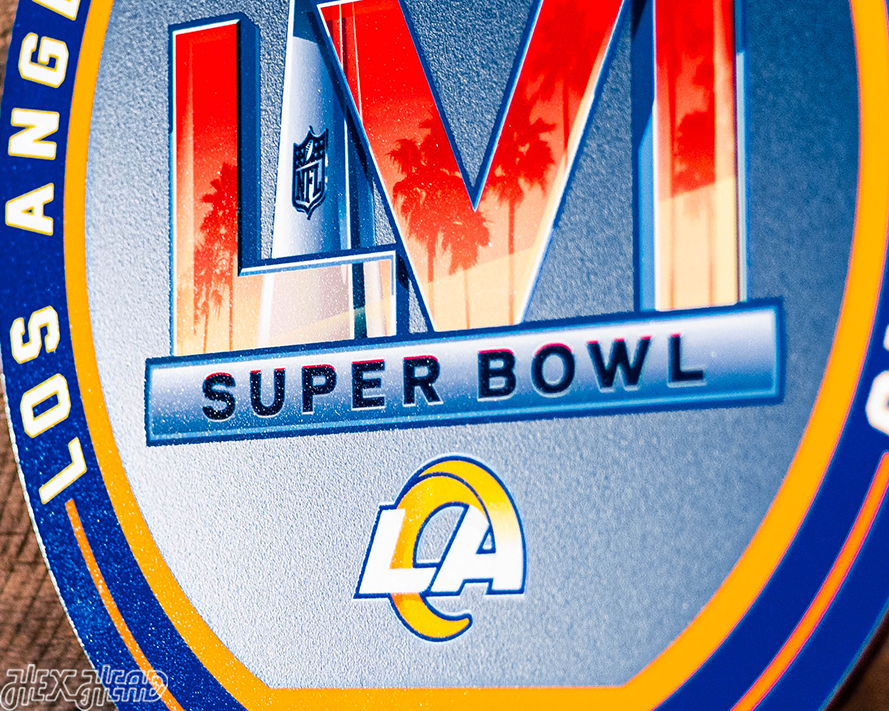 VARSITY Collection- Single Layer Los Angeles Rams Super Bowl LVI Metal Wall Art