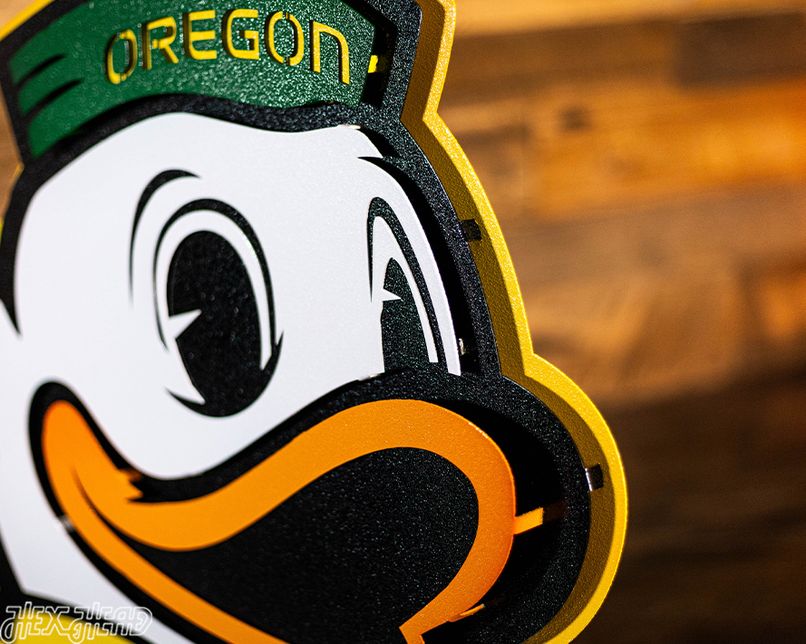 Oregon Ducks 3D Vintage Metal Wall Art