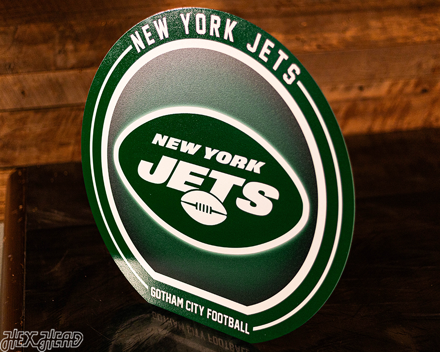 VARSITY Collection- SINGLE layer New York Jets Metal Wall Art