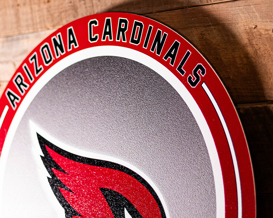 VARSITY Collection- SINGLE Layer Arizona Cardinals Metal Wall Art