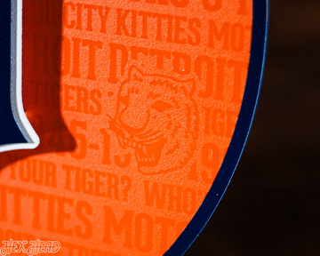 Detroit Tigers CRAFT SERIES 3D Embossed Metal Wall Art