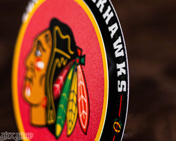 Chicago Blackhawks "Double Play" On the Shelf or on the Wall Art
