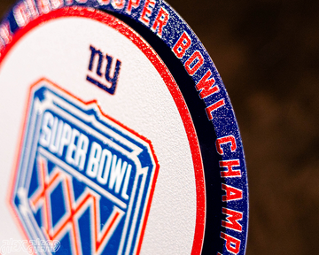 New York Giants "XXV" Super Bowl "Double Play" On the Shelf or on the Wall Art