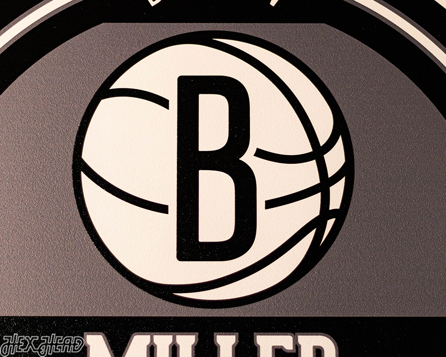 Brooklyn Nets Personalized Monogram Metal Art