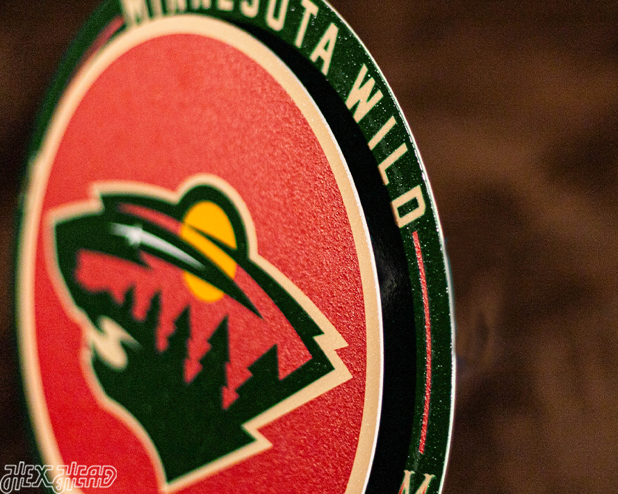 Minnesota Wild "Double Play" On the Shelf or on the Wall Art