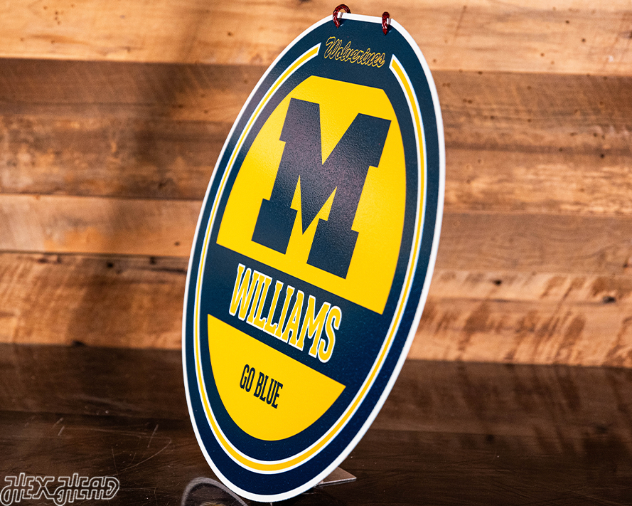 Michigan Wolverines Personalized Monogram Metal Art