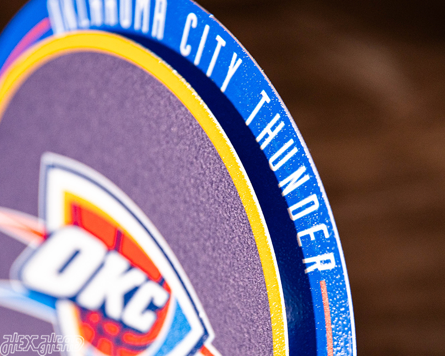 Oklahoma City Thunder "Double Play" On the Shelf or on the Wall Art