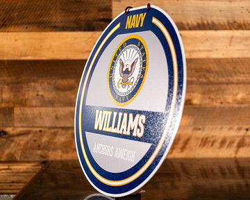 United States Navy Personalized Monogram Metal Art