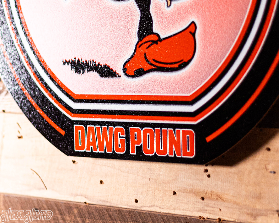 VARSITY Collection- SINGLE Layer Cleveland Browns Metal Wall Art