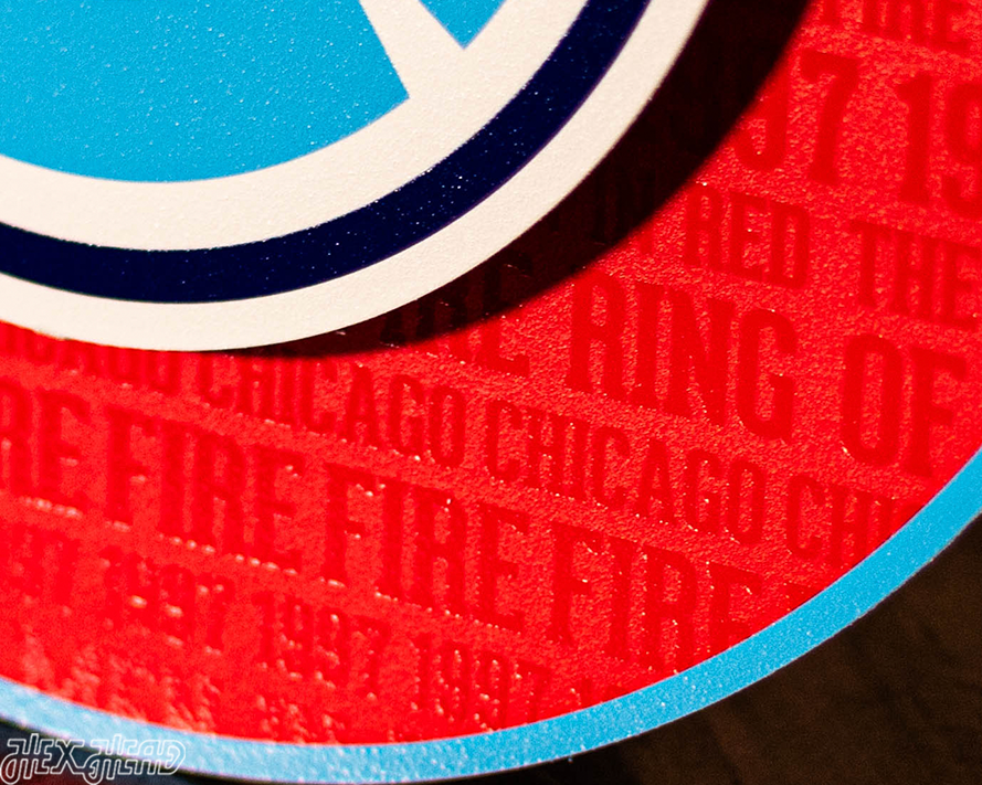 CLOSE OUT - Chicago Fire CRAFT SERIES 3D Embossed Metal Wall Art