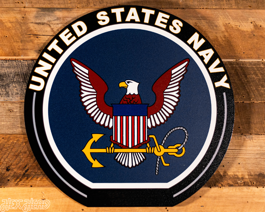 VARSITY Collection- SINGLE Layer United States Navy Metal Wall Art