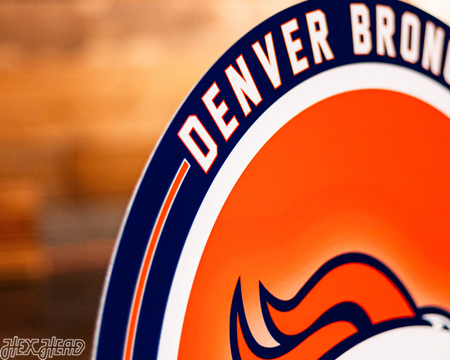 VARSITY Collection- SINGLE Layer Denver Broncos Metal Wall Art