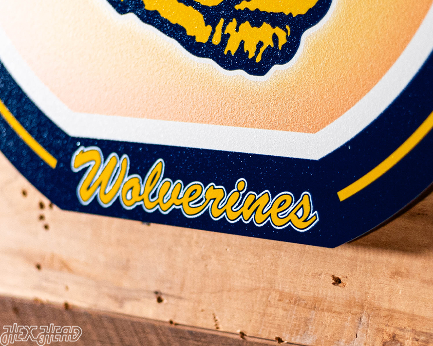 VARSITY Collection- SINGLE Layer Michigan Wolverines Metal Wall Art