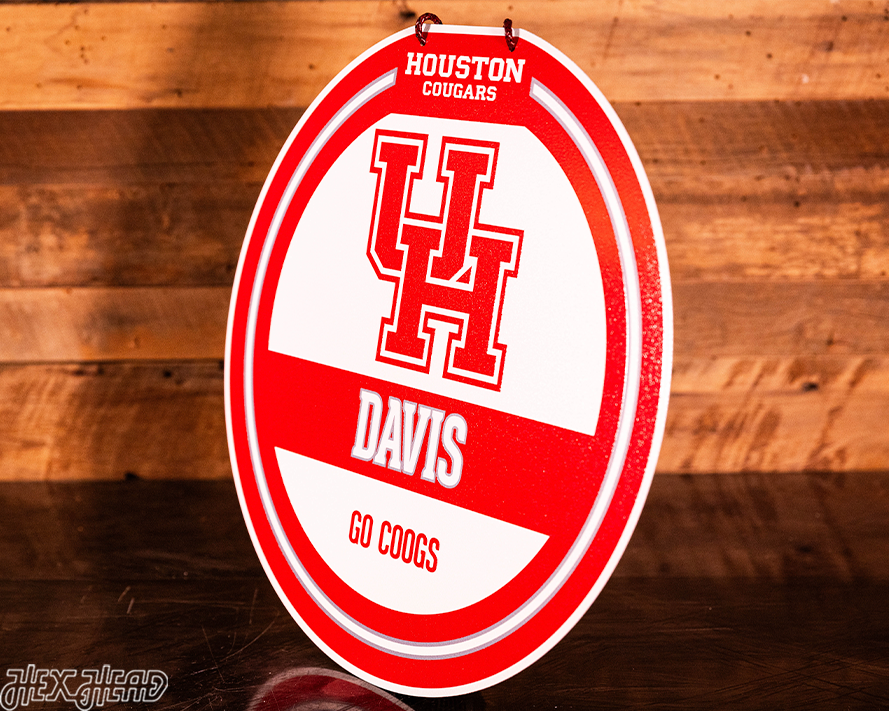 Houston Cougars Personalized Monogram Metal Art