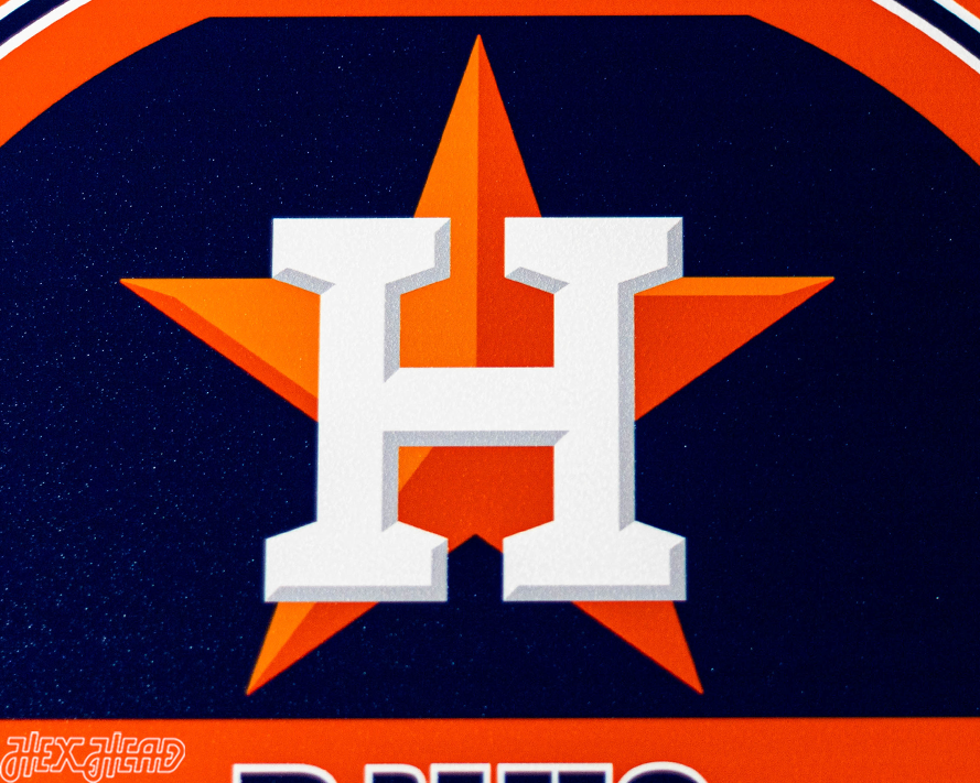 Houston Astros Personalized Monogram Metal Art