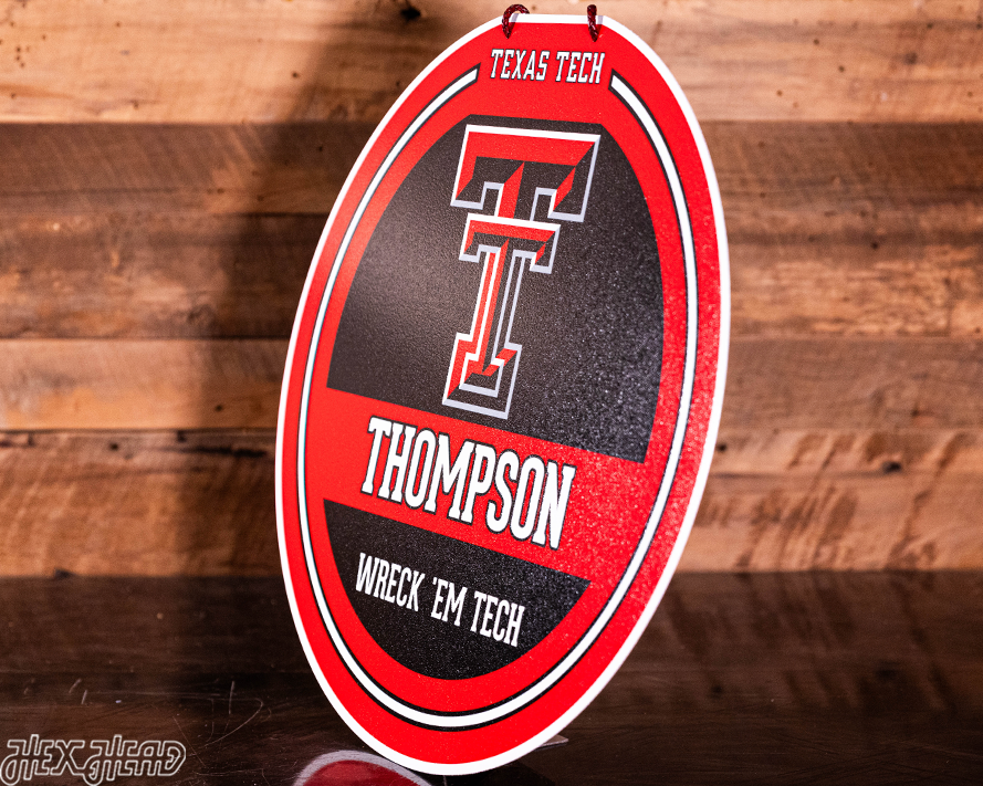 Texas Tech Red Raiders Personalized Monogram Metal Art