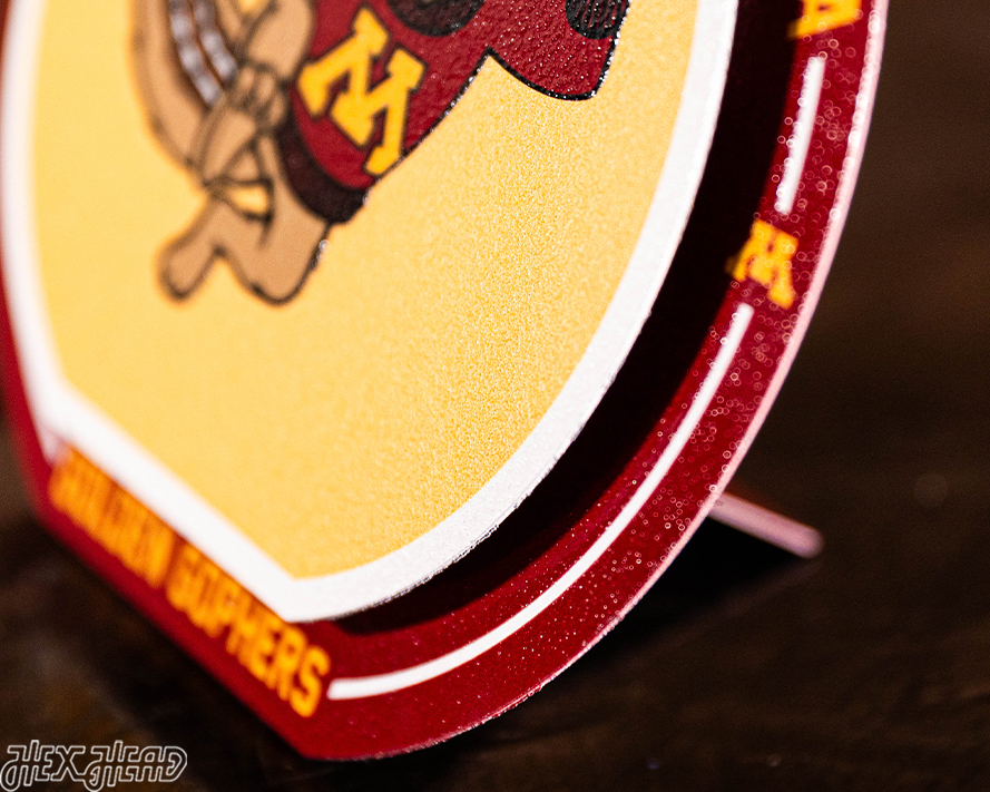 Minnesota Golden Gophers "Double Play" On the Shelf or on the Wall Art