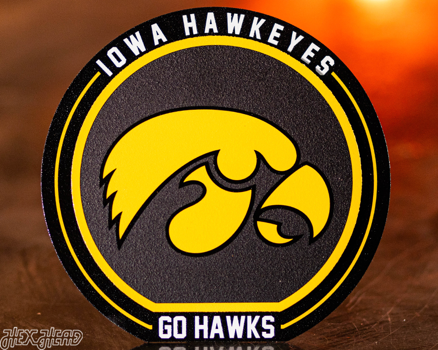 Iowa Hawkeyes "Double Play" On the Shelf or on the Wall Art