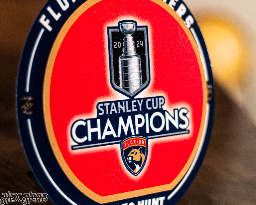 Florida Panthers 2024 Stanley Cup Champions "Double Play" On the Shelf or on the Wall Art