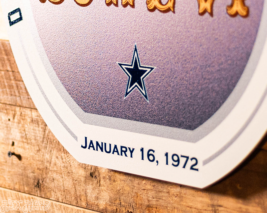 VARSITY Collection- SINGLE Layer Dallas Cowboys Super Bowl VI Metal Wall Art