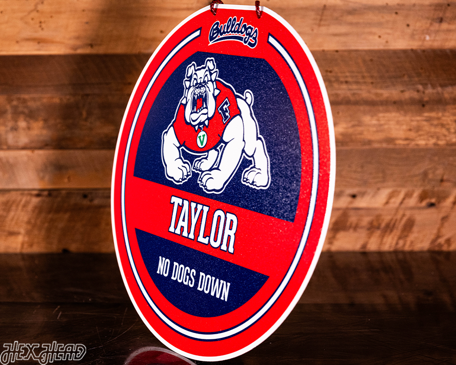 Fresno State Bulldogs Personalized Monogram Metal Art