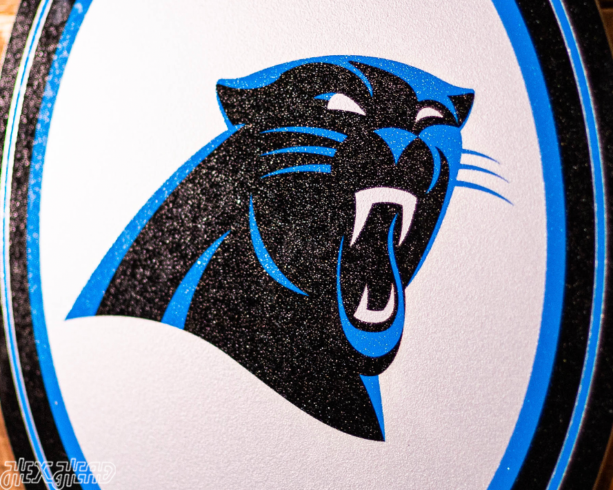 VARSITY Collection- SINGLE Layer Carolina Panthers Metal Wall Art