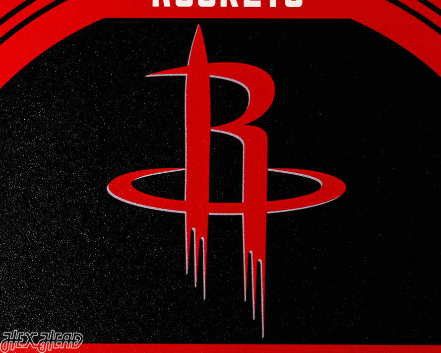 Houston Rockets Personalized Monogram Metal Art