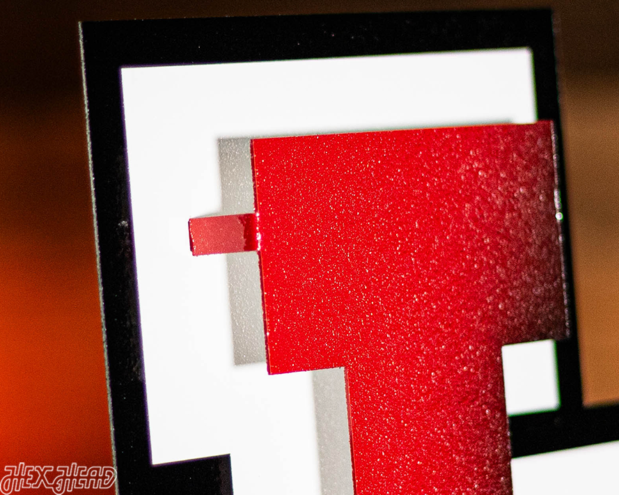 Utah Utes Interlocking U Logo 3D Vintage Metal Wall Art