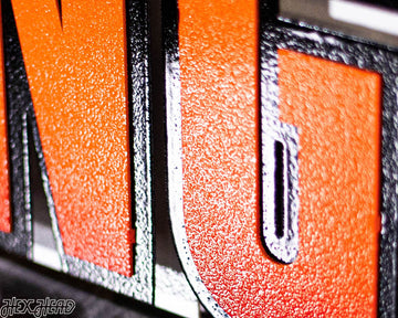 Cincinnati Bengals Wordmark 3D Vintage Metal Wall Art