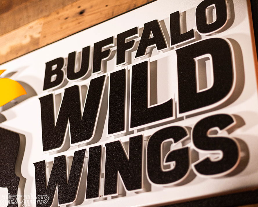 Buffalo Wild Wings 3 Dimensional FULL LOGO Metal Wall Art