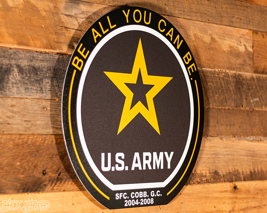 VARSITY Collection- SINGLE Layer United States Army Metal Wall Art