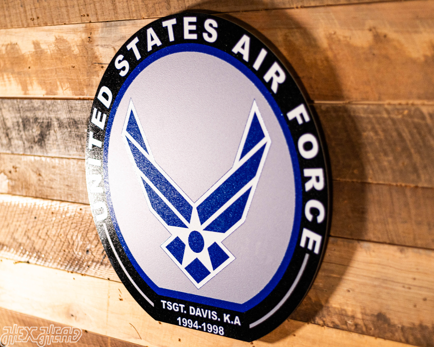 VARSITY Collection- SINGLE Layer United States Air force Metal Wall Art