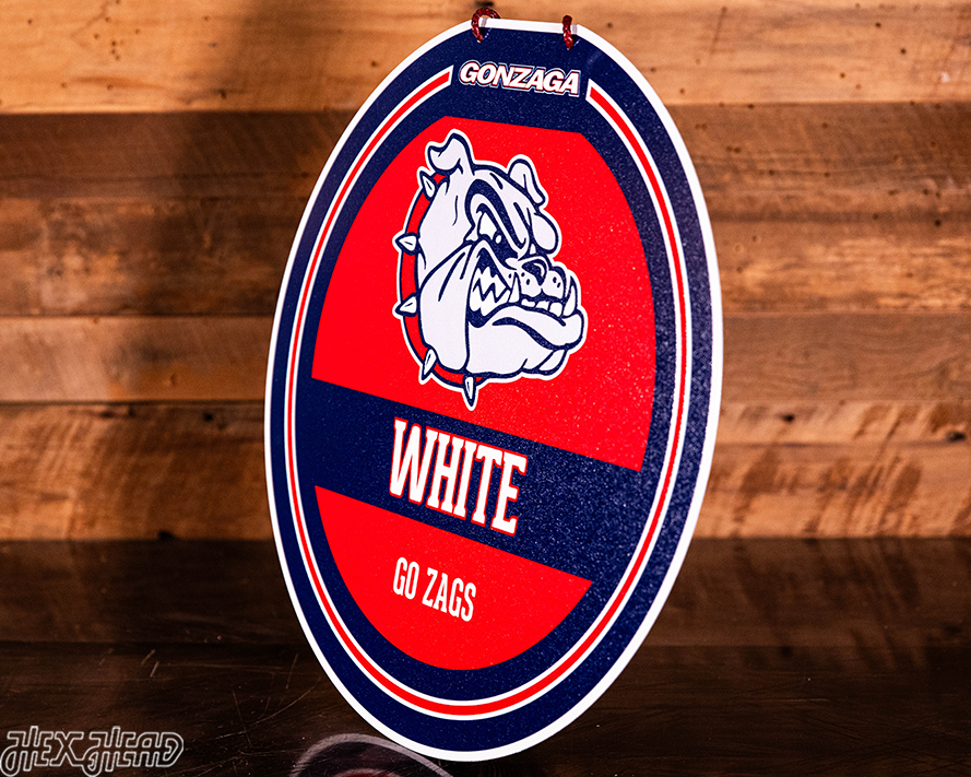 Gonzaga Bulldogs Personalized Monogram Metal Art