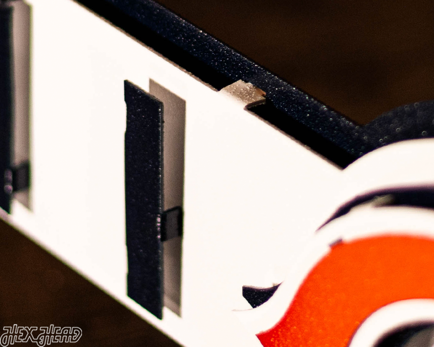 Chicago Bears Wordmark 3D Vintage Metal Wall Art