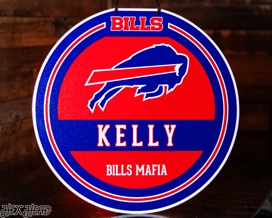 Buffalo Bills Personalized Monogram Metal Art